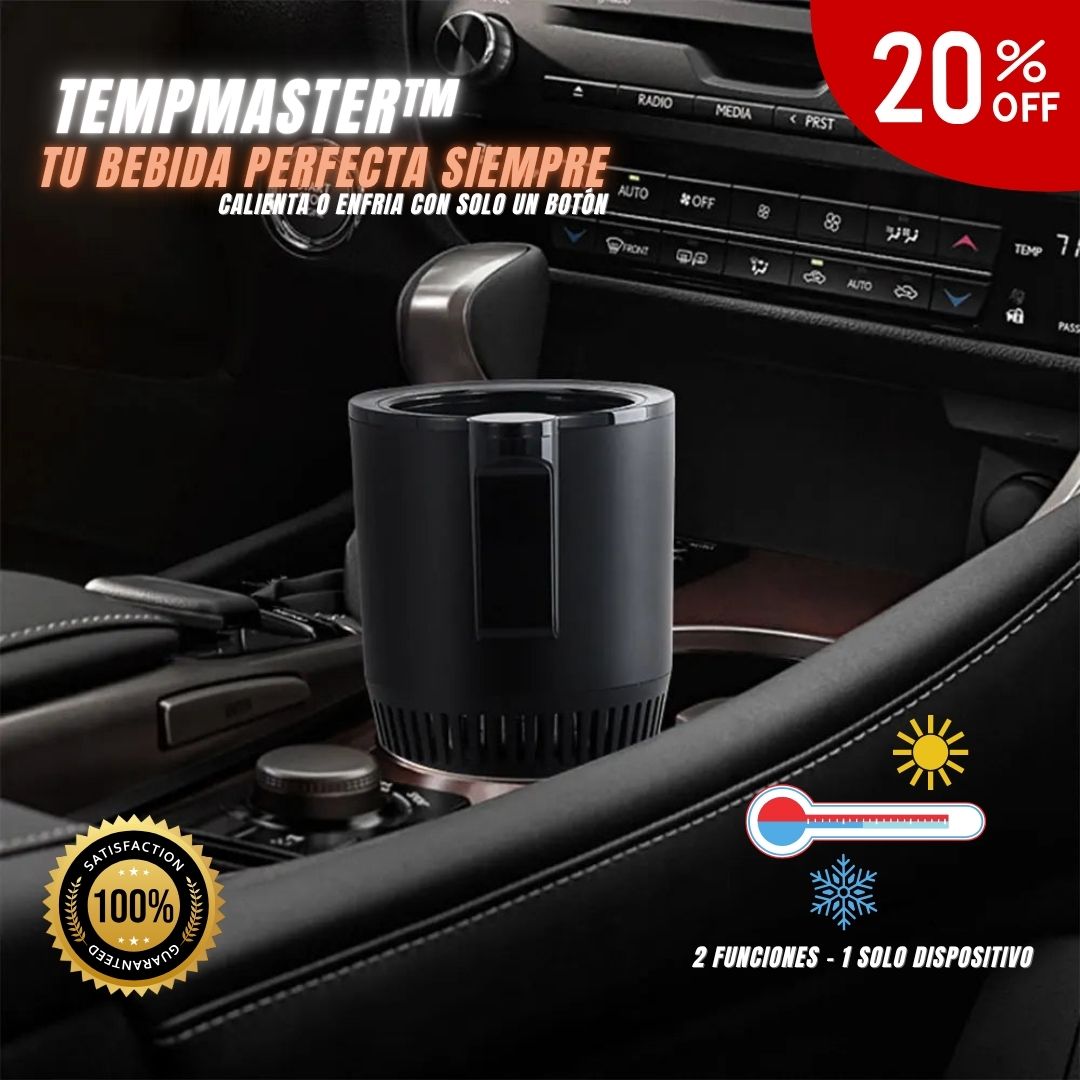 TempMaster™ | Portavasos Inteligente 2 en 1 para Auto y Hogar