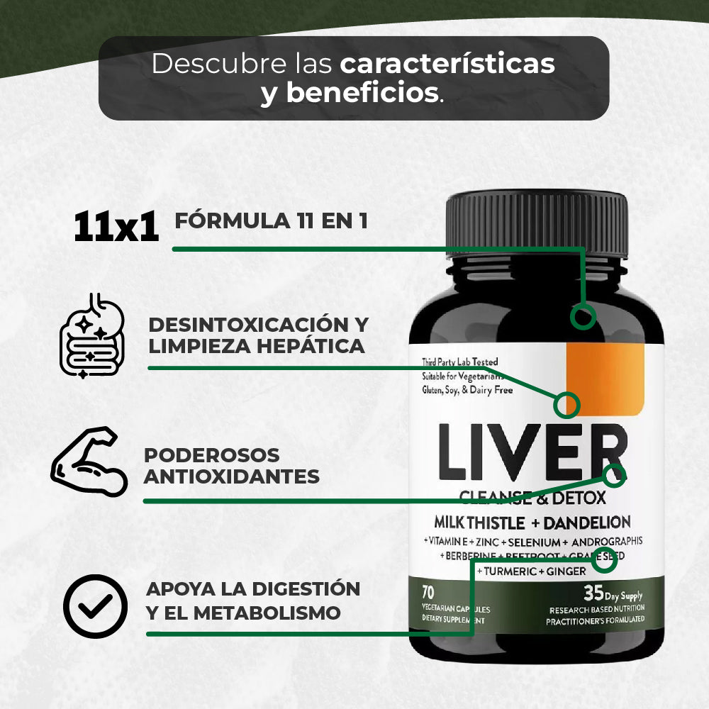 Desintoxica tu cuerpo desde el hígado con Liver Cleanse & Detox