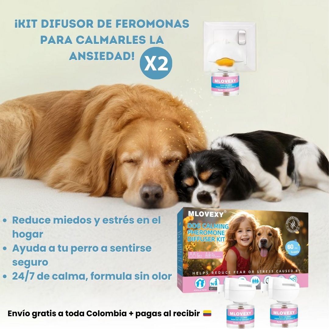 Mlovexy Difusor de feromonas calmante para perro X2 unidades