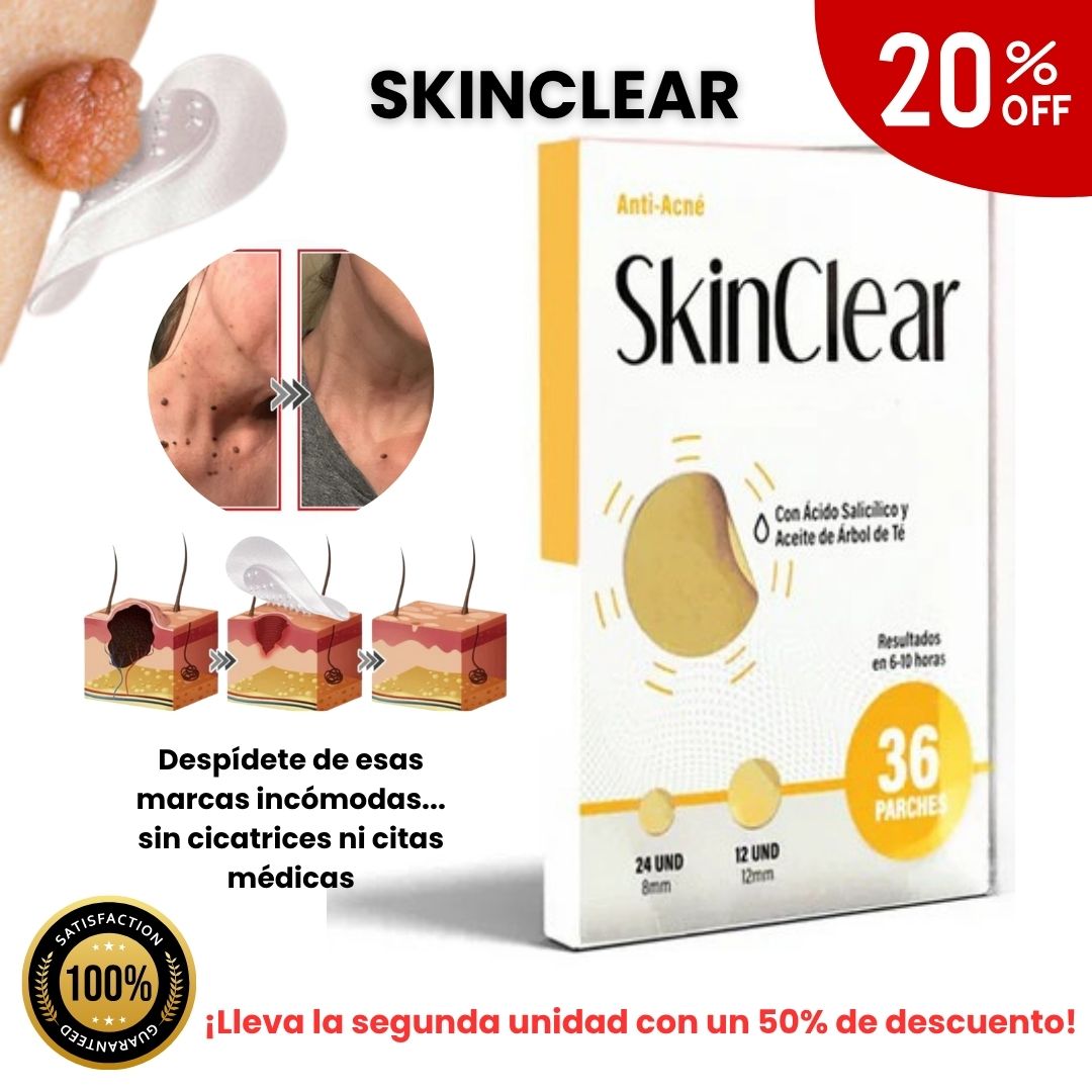 SkinClear™ - Elimina verrugas y marcas de la piel en solo semanas sin dolor ni cicatrices | Caja x 36 parches