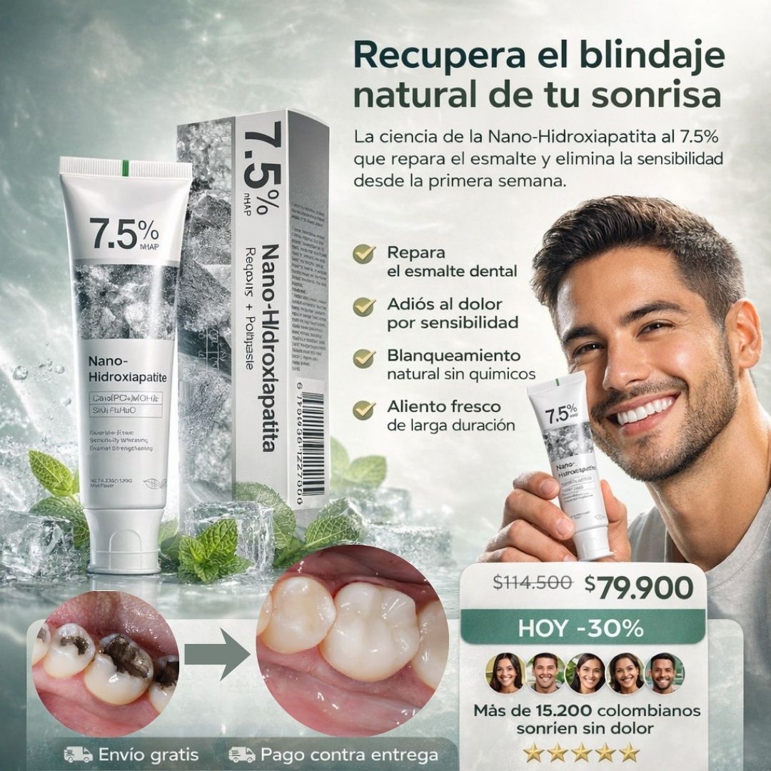Hidroxiapatita 7.5% | Dientes más fuertes y protegidos desde el primer uso