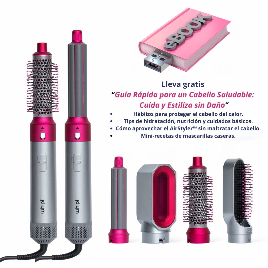 AirStyler™ 5 en 1 - Alisa, Riza, Moldea, Da Volumen y Seca tu cabello como una profesional