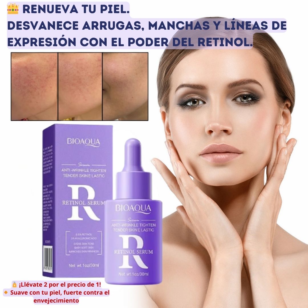 2 Sueros Faciales Bioaqua con Retinol – Rejuvenece tu piel desde la primera semana