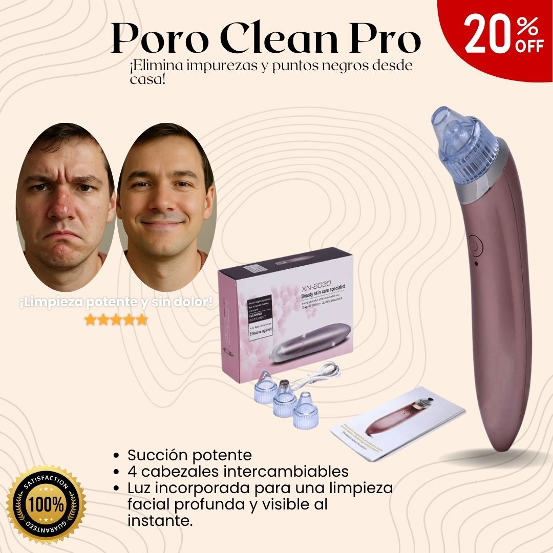 Poro Clean Pro – Di adiós a los puntos negros en solo minutos y sin maltratar tu piel