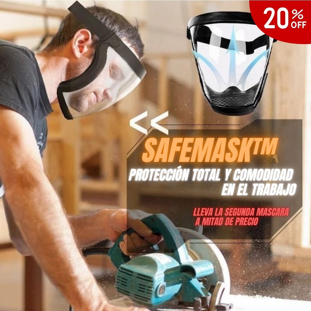 SafeMask™ La Mascara Protectora Antiempañante para Trabajo Pesado.