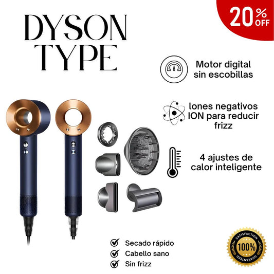 DysonType Dryer: Secado Express sin Daño, Cabello Saludable en Minutos