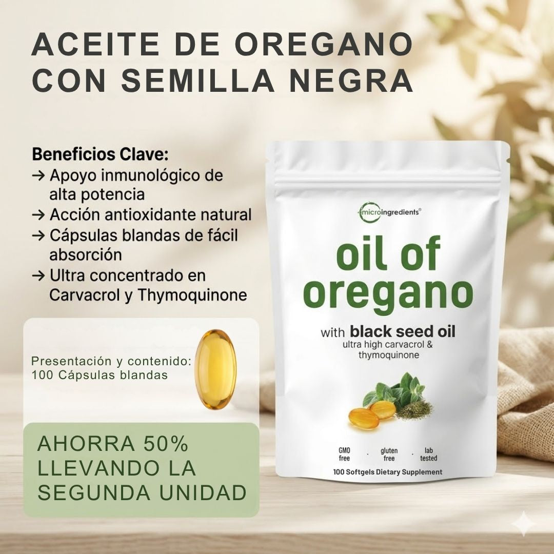 Aceite de Oregano Recupera tu ligereza digestiva con el poder concentrado del Oregano