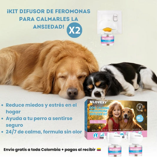 Mlovexy Difusor de feromonas calmante para perro X2 unidades