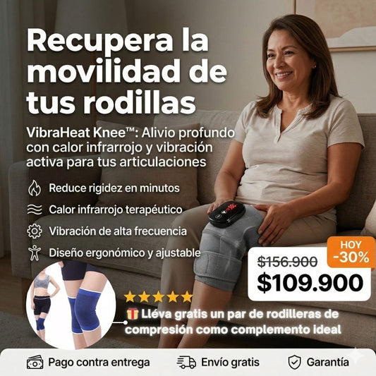 ¿Rodillas desgastadas? Recupera tu movilidad con tecnología de vibración y calor activo.