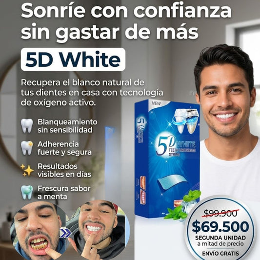 TIRAS DENTALES 5D WHITE x 14 Uds