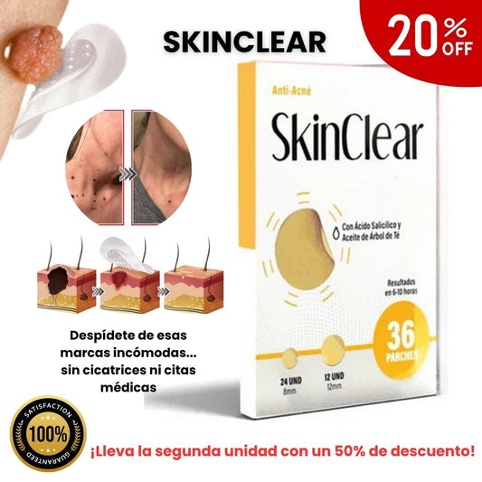 SkinClear™ - Elimina verrugas y marcas de la piel en solo semanas  sin dolor ni cicatrices | Caja x 36 parches