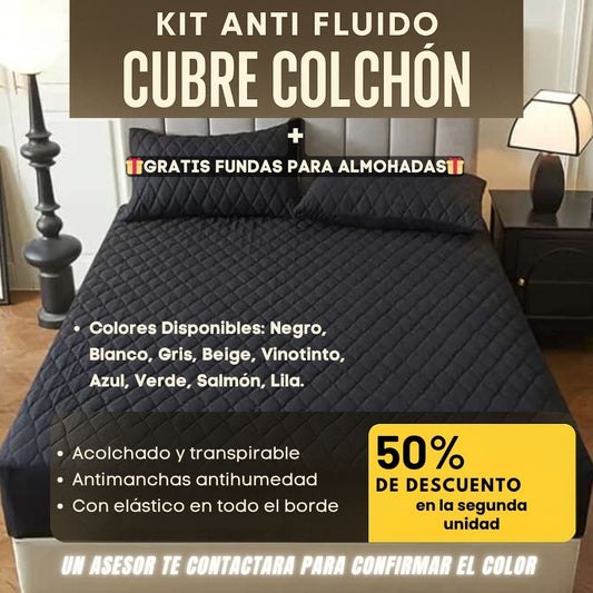 Kit Anti Fluido Cubre Colchón – Protección y Comodidad en un Solo Paso