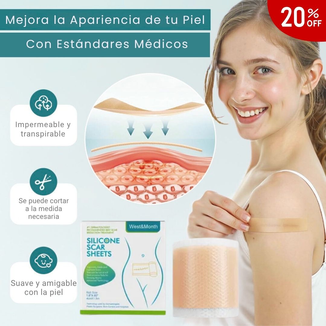 🧴 Silicone Scar | Cinta de Silicona Cicatrizante de Grado Médico – Reutilizable 1.5m
