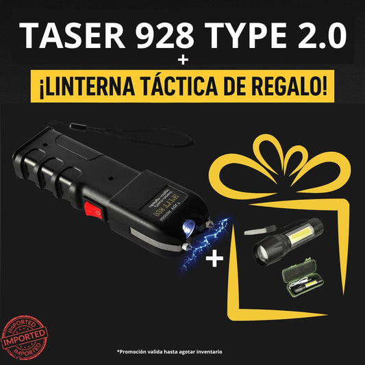 |Taser 928 Type Versión 2.0 + Linterna Táctica (Obsequio)|