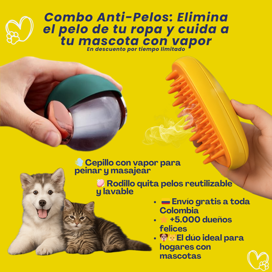 Combo Anti-Pelos: Cuida el pelaje de tu mascota y mantén tu ropa libre de pelos