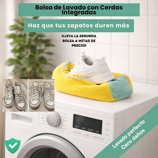 Bolsa de Lavado con Cerdas Integradas BagIt: El Único Sistema que Cepilla Tus Tenis Automáticamente en la Lavadora