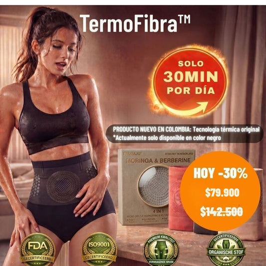 TermoFibra™ 4 en 1 tecnología textil térmica con Osmotex que activa tu silueta en solo 30 minutos al día