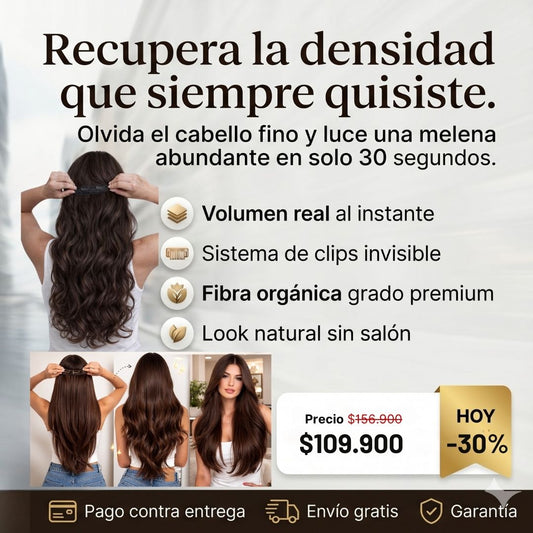 VoluMax Natural - Consigue un largo envidiable y volumen extremo sin dañar tu cabello natural.