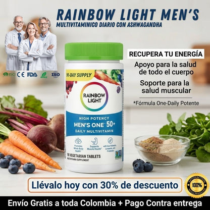 RAINBOW LIGHT MENS 90 CAPSULAS Recupera la energía de tus 20's