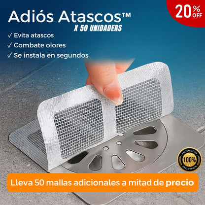 Adiós Atascos™ X 50 Uds – La forma más fácil de mantener tus desagües limpios y sin malos olores.