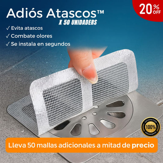 Adiós Atascos™ X 50 Uds – La forma más fácil de mantener tus desagües limpios y sin malos olores.