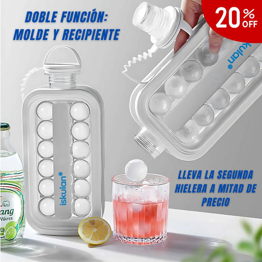 ¡Revoluciona tus bebidas con la hielera doble función | Ice Ball Cube Maker Bottle!