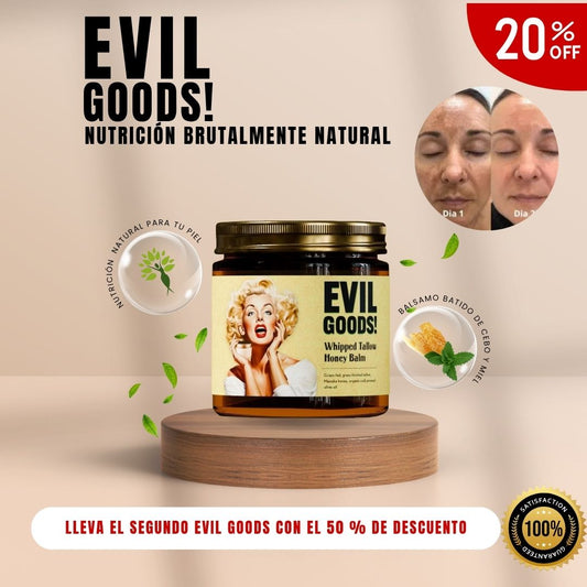 Evil Goods – Bálsamo Batido de Sebo y Miel de Manuka|Tu piel merece algo brutalmente natural