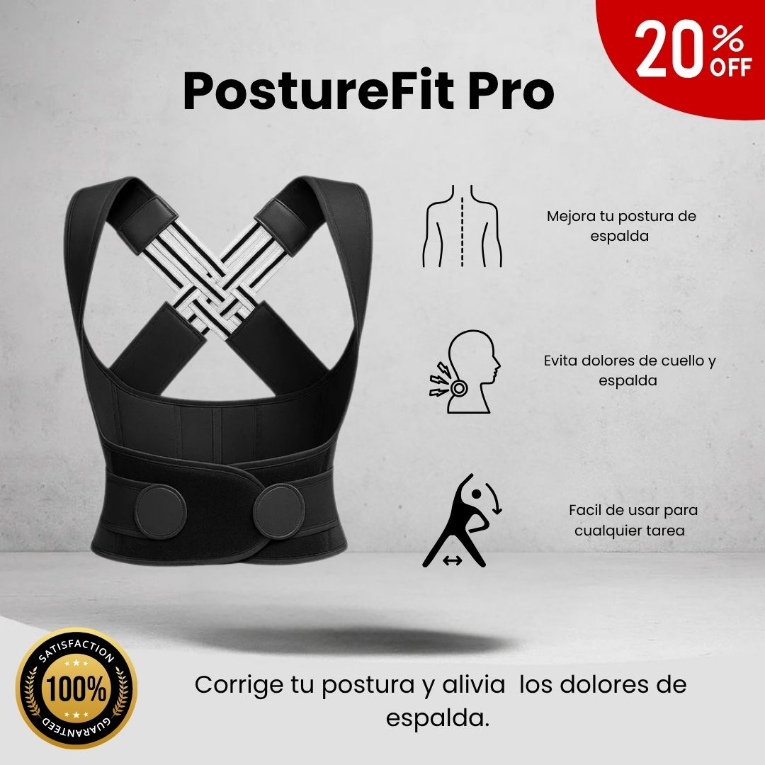 PostureFit Pro – Corrige tu postura y evita dolores de espalda.